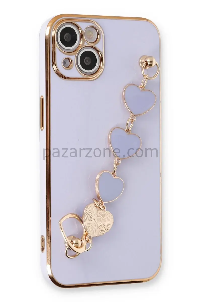Newface Apple iPhone 14 Kılıf Esila Silikon - Lila