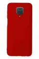 Newface Xiaomi Redmi Note 9 Pro Kılıf Nano içi Kadife Silikon - Kırmızı