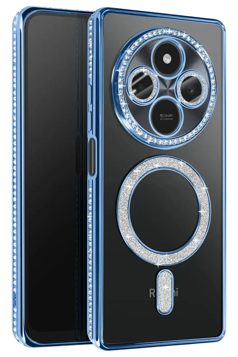 Newface Xiaomi Redmi 14C Joke Simli Magneticsafe Kılıf - Mavi