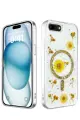 Newface Apple iPhone 7 Kılıf Daisy Simli Magsafe Kapak - Gold