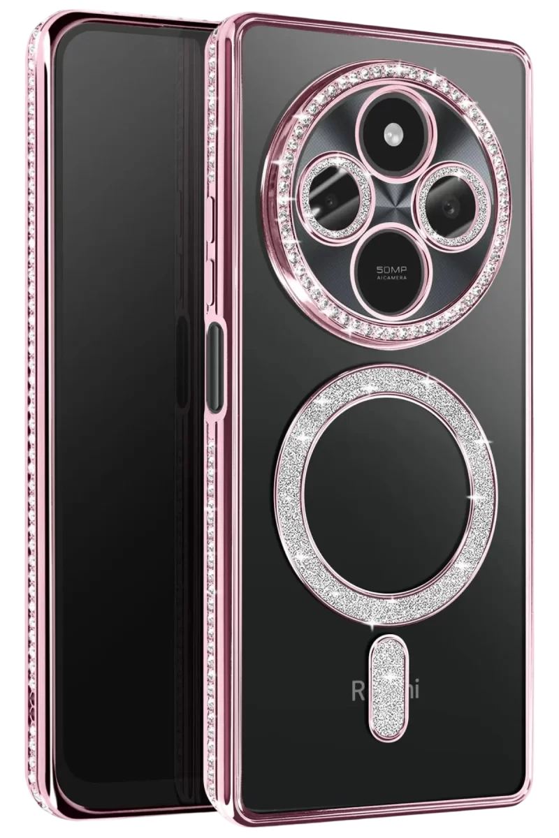 Newface Xiaomi Redmi 14C Joke Simli Magneticsafe Kılıf - Pembe