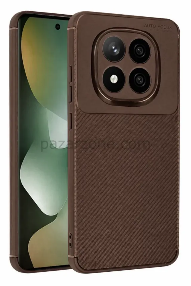 Newface Xiaomi Redmi Note 15 Pro 5G Auto Focus Karbon Kapak - Kahverengi