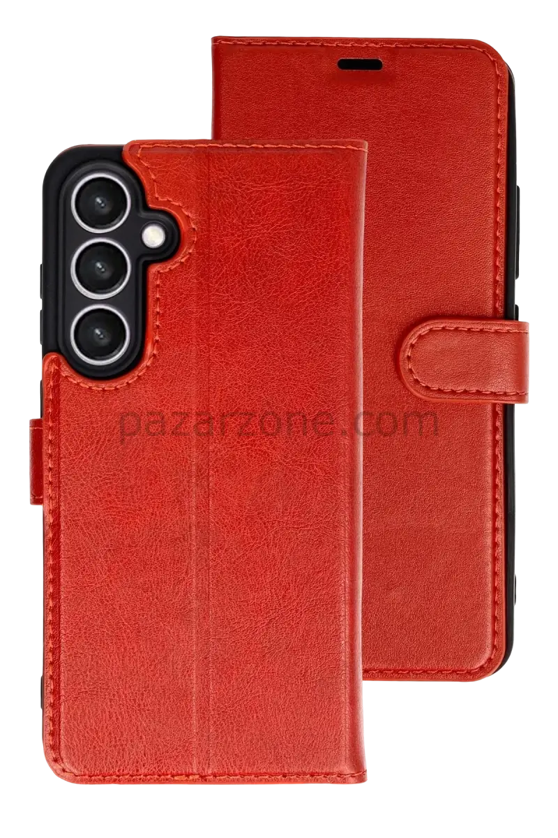 Newface Samsung Galaxy S26 Kılıf Trend S Plus Kapaklı Kılıf - Kırmızı