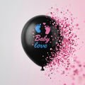 Pembe Konfetili Cinsiyet Balonu