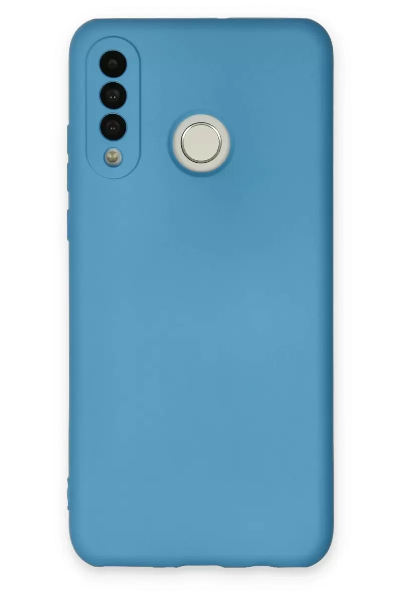 Newface Huawei P30 Lite Kılıf Nano içi Kadife Silikon - Mavi
