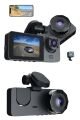 3 Kameralı 2 İnç 1080P Araç İçi Kamera Sürüş Kamerası CarPlay
