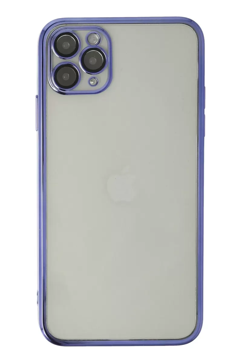 Newface Apple iPhone 11 Pro Kılıf Razer Lensli Silikon - Mor