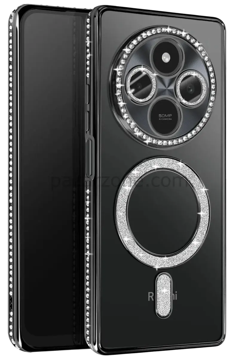 Newface Xiaomi Redmi 14C Joke Simli Magneticsafe Kılıf - Siyah