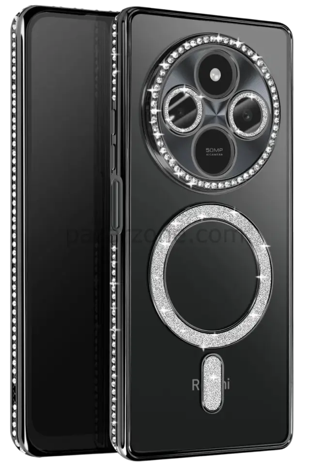 Newface Xiaomi Redmi 14C Joke Simli Magneticsafe Kılıf - Siyah