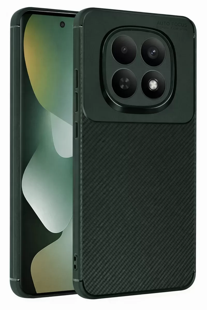 Newface Xiaomi Redmi Note 15 Pro 5G Auto Focus Karbon Kapak - Koyu Yeşil