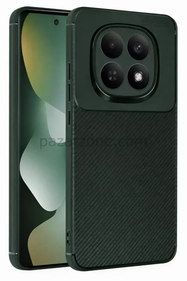 Newface Xiaomi Redmi Note 15 Pro 5G Auto Focus Karbon Kapak - Koyu Yeşil