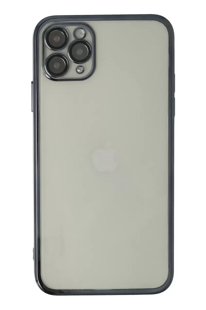 Newface Apple iPhone 11 Pro Kılıf Razer Lensli Silikon - Siyah