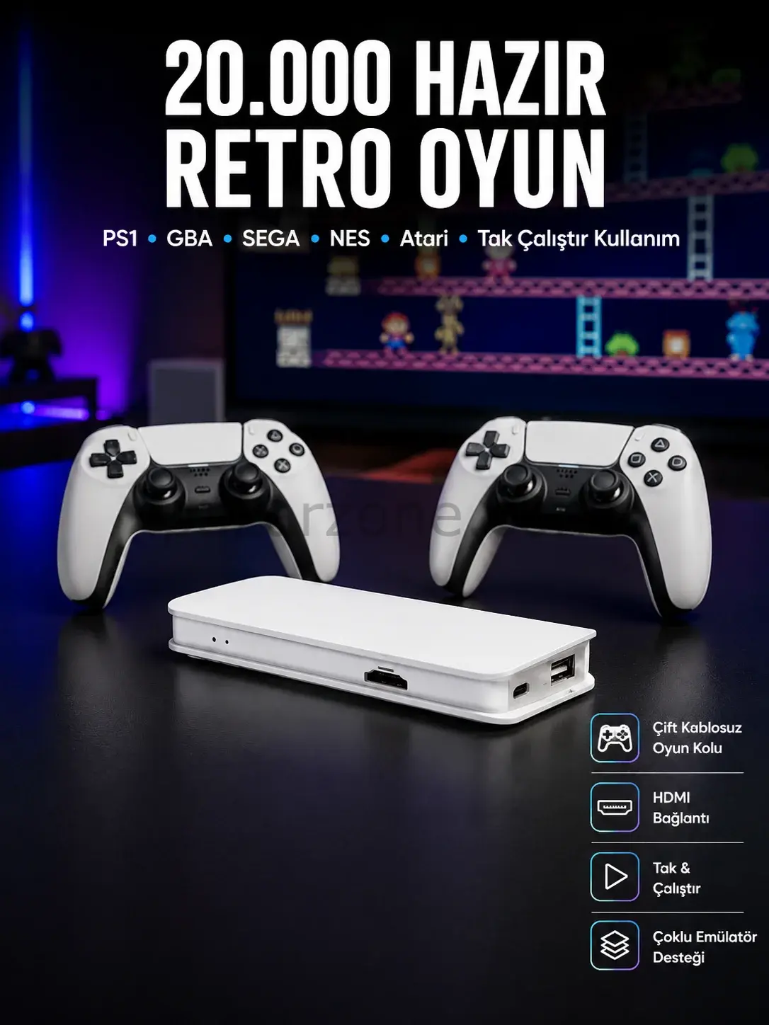 Retro Oyun Konsolu – 20.000 Yüklü Oyun