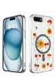 Newface Apple iPhone 7 Kılıf Daisy Simli Magsafe Kapak - Siyah