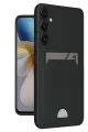 Newface Samsung Galaxy A16 5G Kılıf Kelvin Kartvizitli Silikon - Siyah