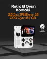 Taşınabilir Retro Oyun Konsolu – 15.000 Oyun, 64 GB Depolama, IPS Ekran