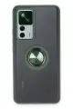 Newface Xiaomi Mi 12T Pro Kılıf Montreal Yüzüklü Silikon Kapak - Yeşil