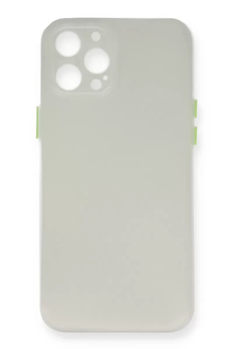 Newface Apple iPhone 12 Pro Max Kılıf PP Ultra İnce Kapak - Beyaz