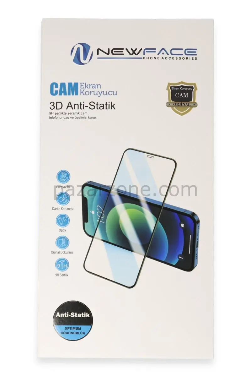 Newface Xiaomi Mi 17 Pro Max 3D Antistatik Cam Ekran Koruyucu - Şeffaf