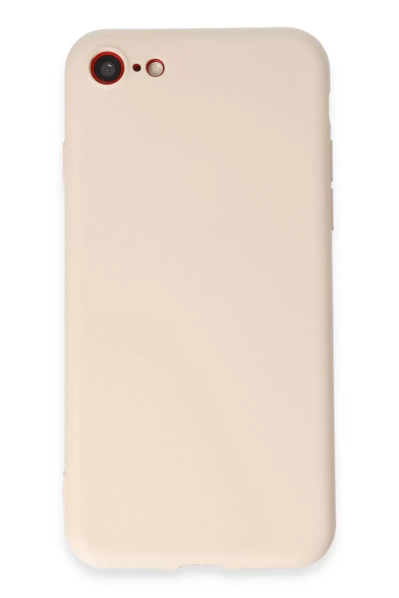 Newface Apple iPhone 7 Kılıf First Silikon - Krem