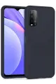 Newface Xiaomi Redmi 9T Kılıf Nano içi Kadife Silikon - Siyah