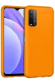 Newface Xiaomi Redmi 9T Kılıf Nano içi Kadife Silikon - Turuncu