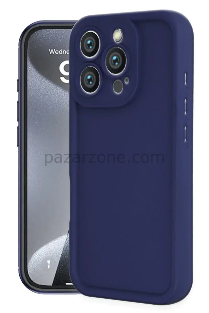 Newface Apple iPhone 16 Pro Kılıf Viera Silikon - Lacivert