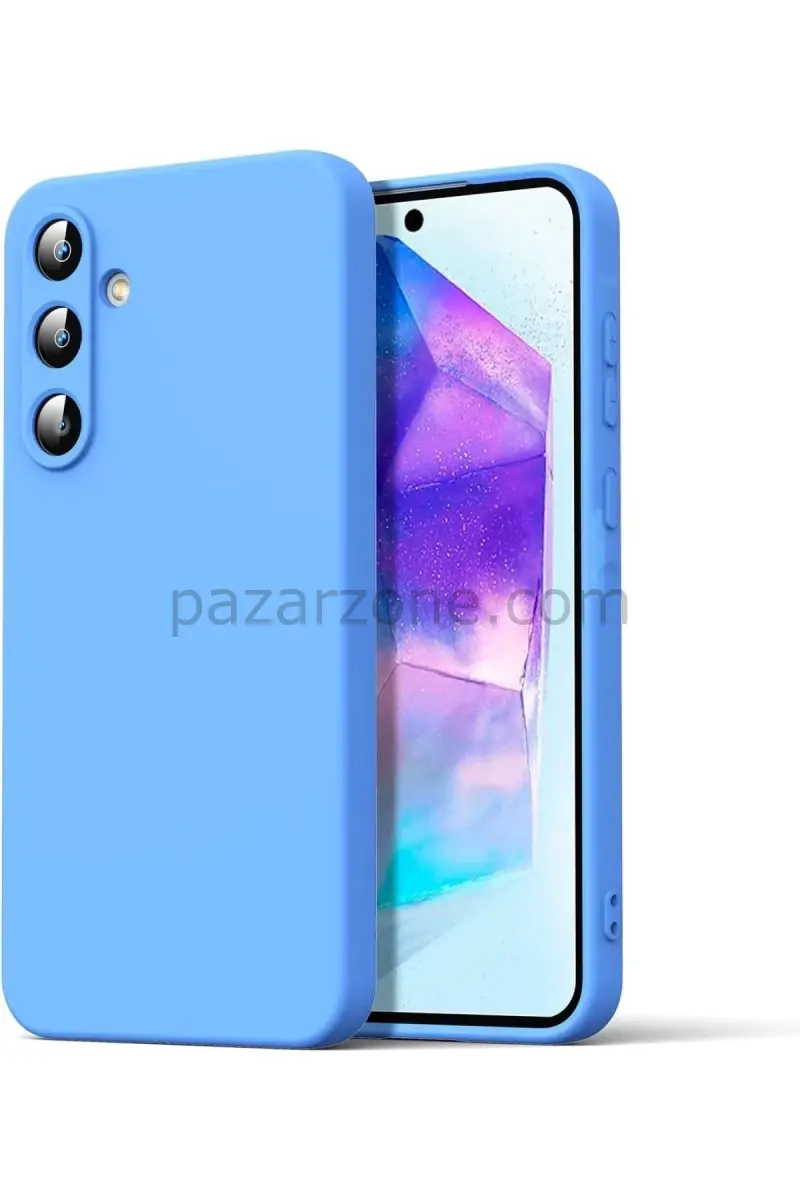 Newface Samsung Galaxy A16 5G Kılıf Nano içi Kadife Silikon - Mavi
