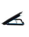 USB Girişli Laptop Soğutma Standı Çift Fan Mavi Işıklı Notebook Soğutucu