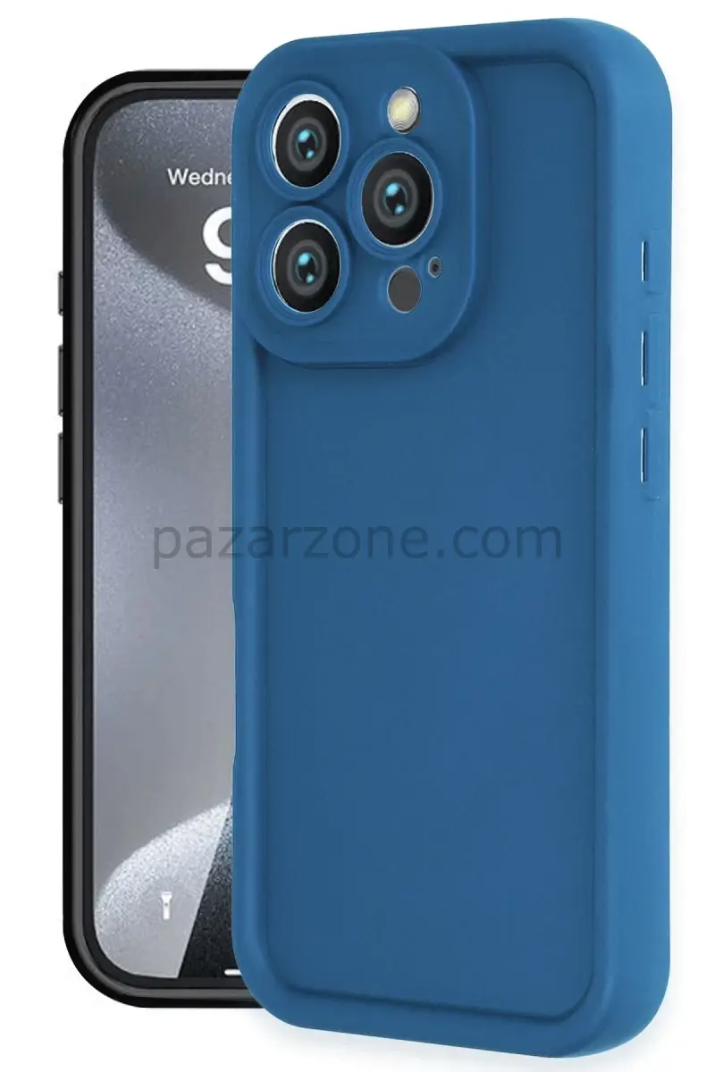 Newface Apple iPhone 16 Pro Kılıf Viera Silikon - Mavi