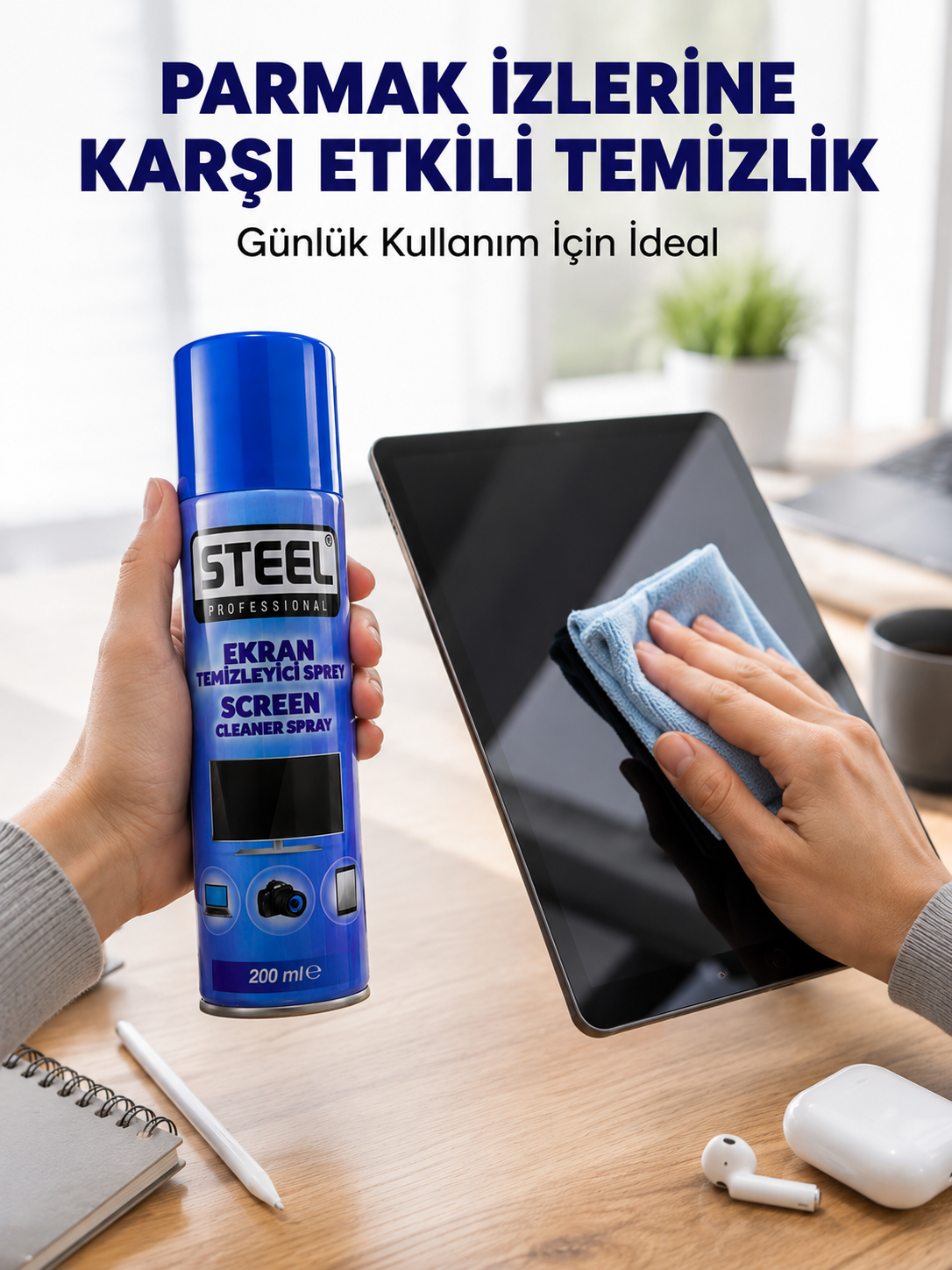 İz Bırakmadan Etkili Ekran Temizliği Sağlayan Sprey