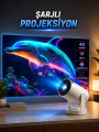 Taşınabilir Sinema Oyun Projektörü Akıllı Projeksiyon Android 11