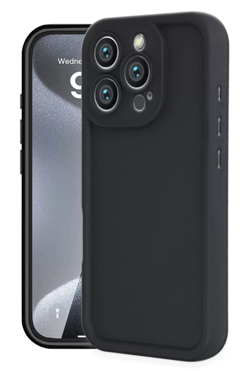 Newface Apple iPhone 16 Pro Kılıf Viera Silikon - Siyah