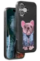 Venco Apple iPhone 16 Cute Desenli Kapak - Siyah