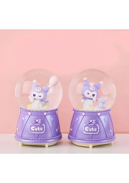 Kuromi Işıklı Müzikli Kar Küresi Orta Boy - Model 3