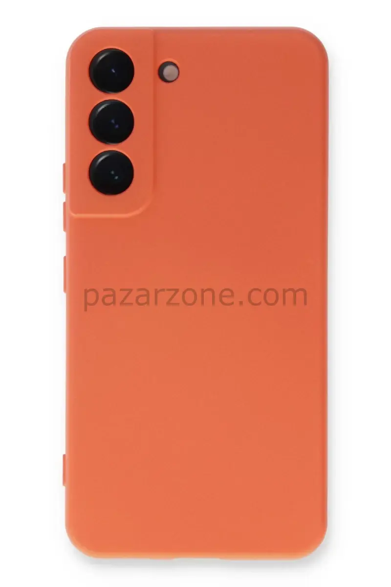 Newface Samsung Galaxy S23 Plus Kılıf Nano içi Kadife Silikon - Turuncu