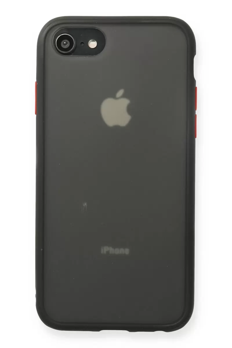Newface Apple iPhone 7 Kılıf Montreal Silikon Kapak - Siyah