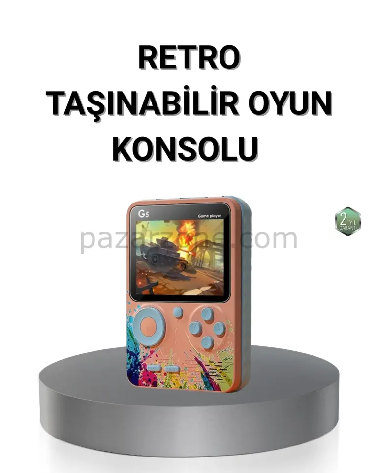 Retro Taşınabilir Oyun Konsolu 500 Klasik Oyunlu, 3.0 İnç Renkli Ekran
