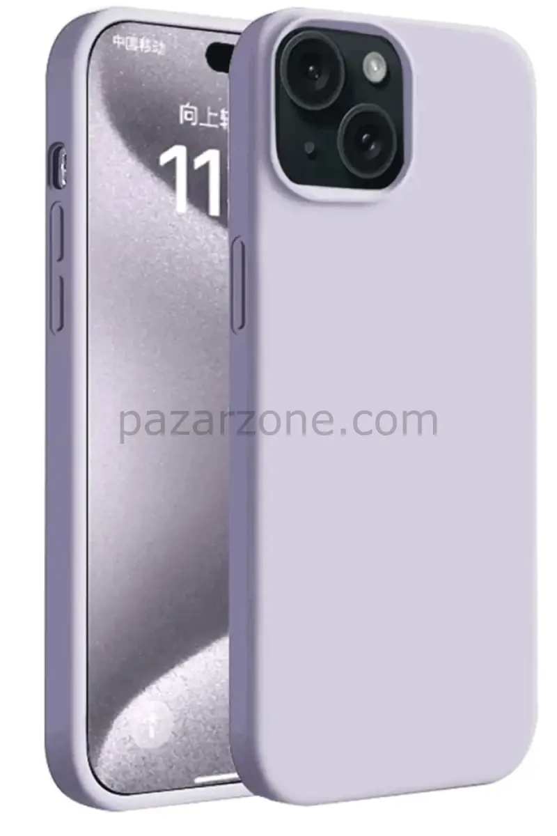 Newface Apple iPhone 15 Plus Kılıf First Silikon - Lila