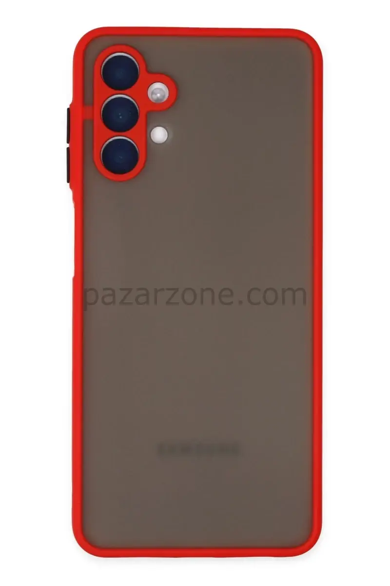 Newface Samsung Galaxy A04S Kılıf Montreal Silikon Kapak - Kırmızı