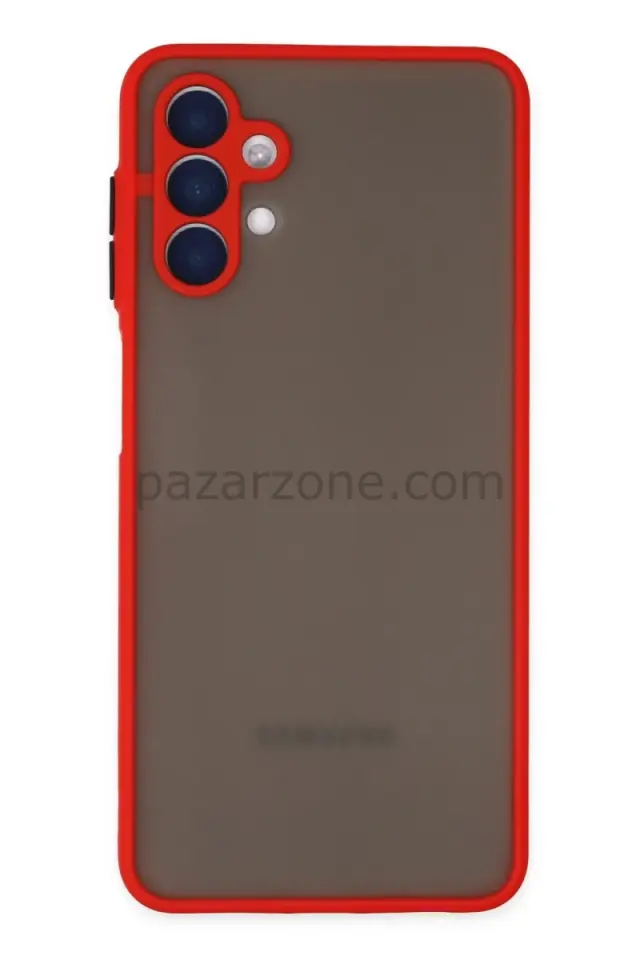 Newface Samsung Galaxy A04S Kılıf Montreal Silikon Kapak - Kırmızı
