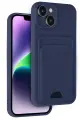 Newface Apple iPhone 14 Kılıf Kelvin Kartvizitli Silikon - Lacivert