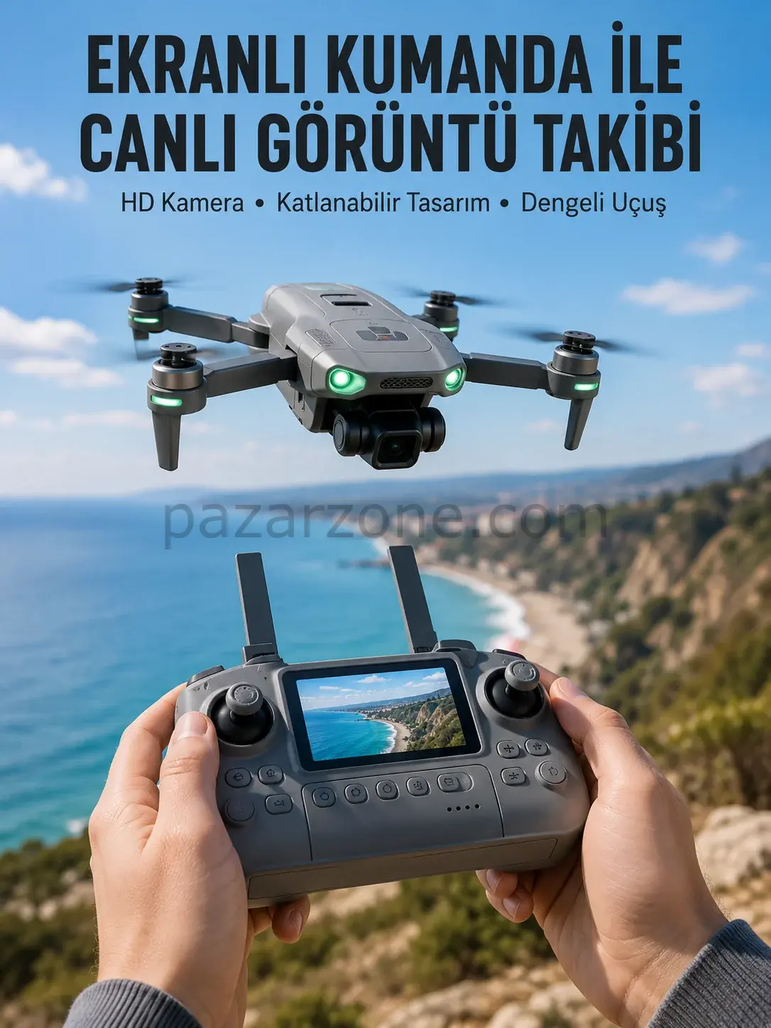 Akıllı Sensörlü Drone Canlı Görüntü Aktarımlı