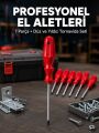 Profesyonel 7 Parça Tornavida Seti Ergonomik Saplı El Aleti
