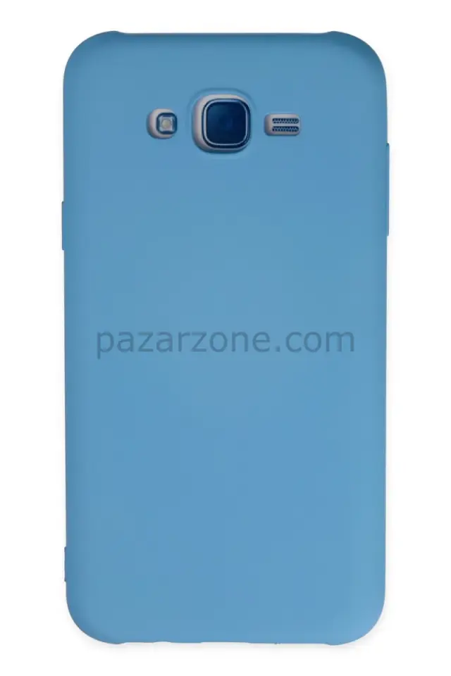 Newface Samsung Galaxy J7 Kılıf Nano içi Kadife Silikon - Mavi