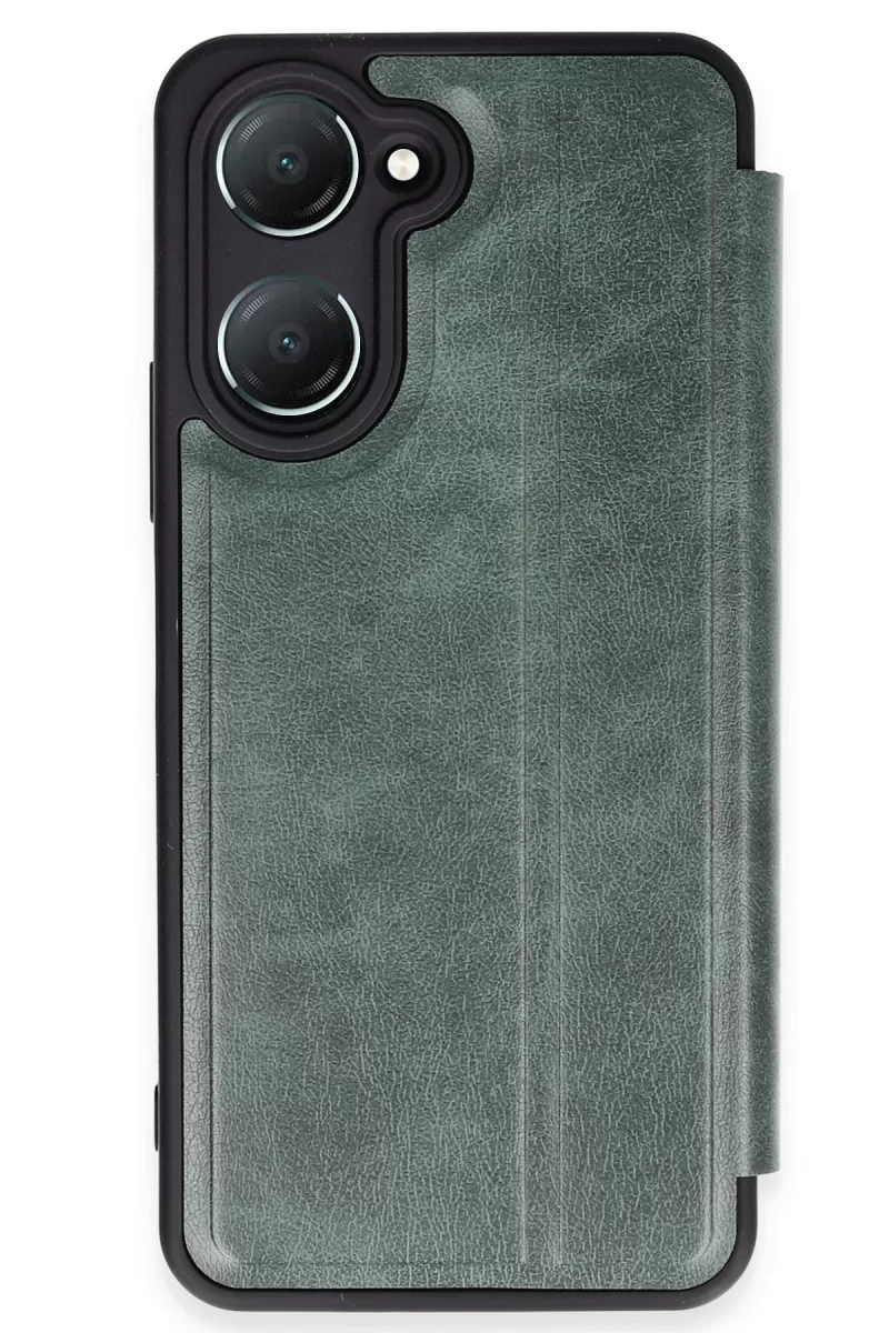 Newface Vivo Y18 Kılıf Flip Cover - Koyu Yeşil