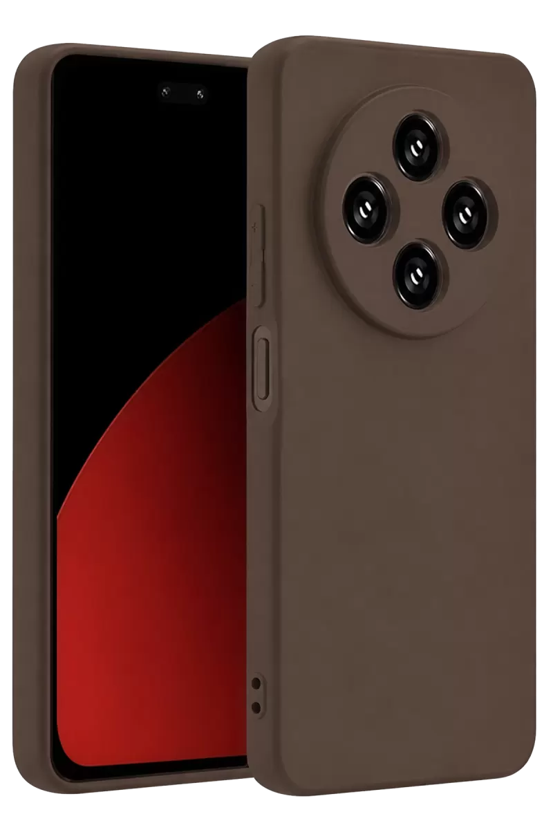 Newface Xiaomi Redmi 14C Kılıf First Silikon - Kahverengi