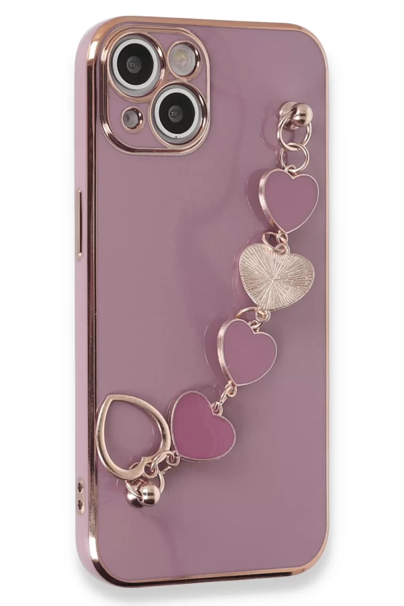Newface Apple iPhone 14 Plus Kılıf Esila Silikon - Mor