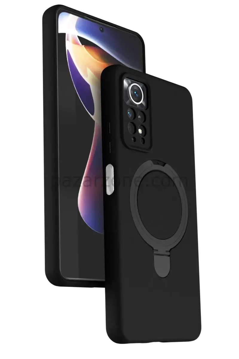 Newface Xiaomi Redmi Note 12 Pro 4G Regal Magsafe Standlı Kapak - Siyah