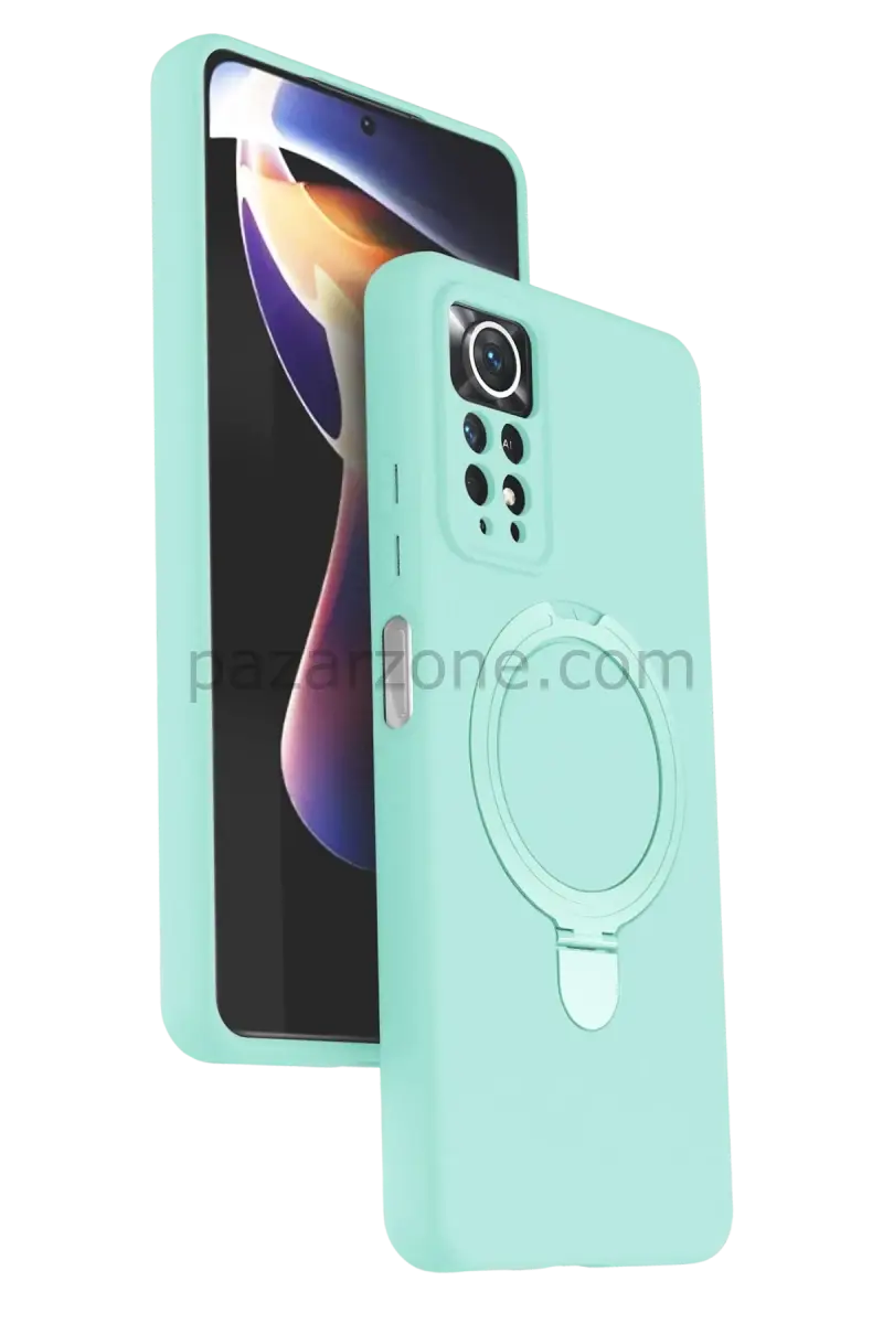 Newface Xiaomi Redmi Note 12 Pro 4G Regal Magsafe Standlı Kapak - Su Yeşili